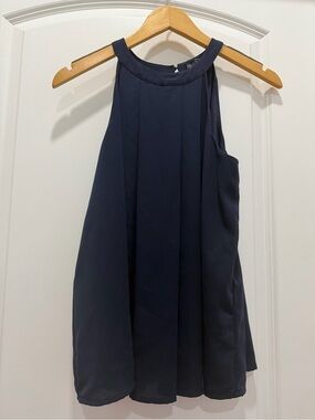 Doe & Rae Navy Halter Tank Top
